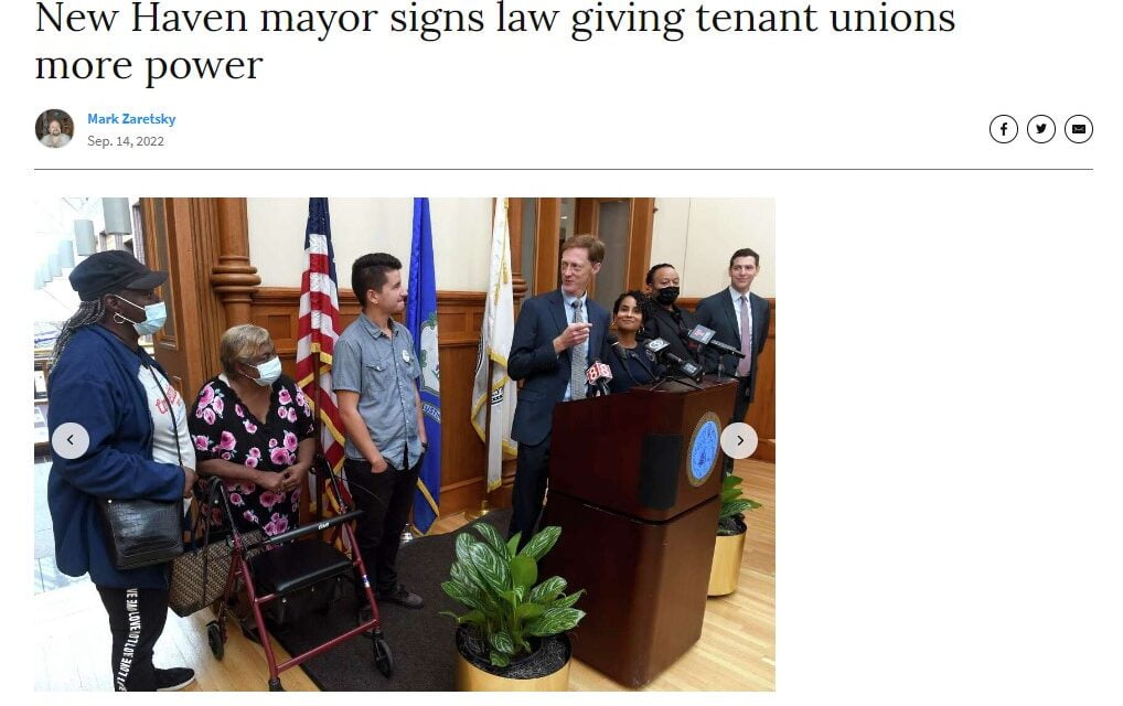 New Haven Fair Rent Commission officially recognizes Tenant Unions